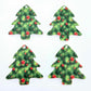 green UV print red baubles Christmas Xmas tree DIY earring supplies laser cut acrylic dangles blanks