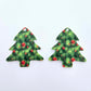 green UV print red baubles Christmas Xmas tree DIY earring supplies laser cut acrylic dangles blanks