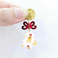 25mm white red gingerbread men UV print Christmas Xmas mini tree DIY earring supplies laser cut acrylic dangles blanks