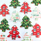 35mm mixed pack red cool santa with sunnies traditional UV print Christmas Xmas tree DIY earring supplies laser cut acrylic dangles blanks
