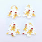 25mm white red gingerbread men UV print Christmas Xmas mini tree DIY earring supplies laser cut acrylic dangles blanks