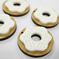 35mm OAK & WHITE SPRINKLE Acrylic DONUTS