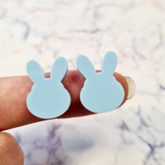 18mm PASTEL BLUE Acrylic BUNNIES