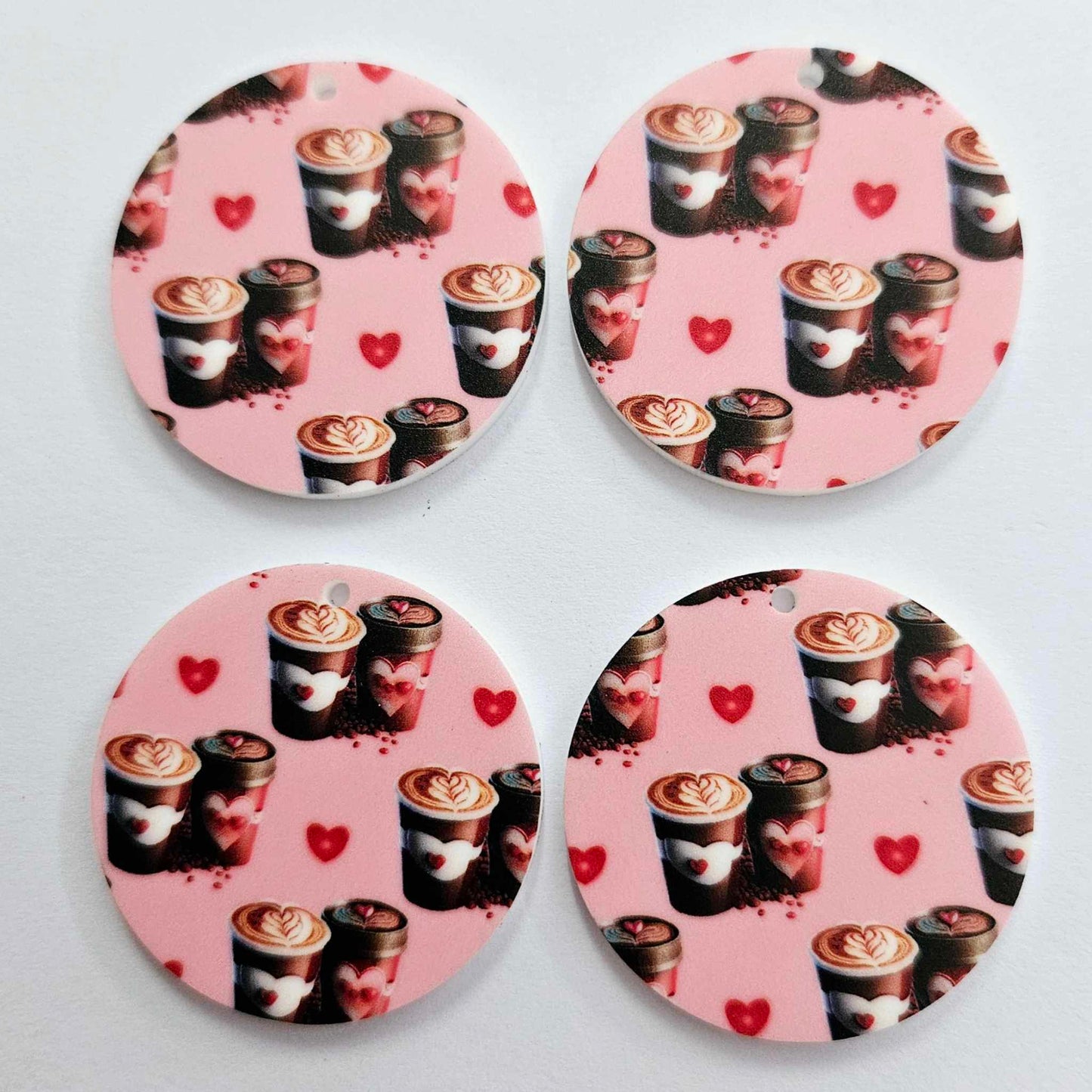 38mm COFFEE LOVE Acrylic DANGLES