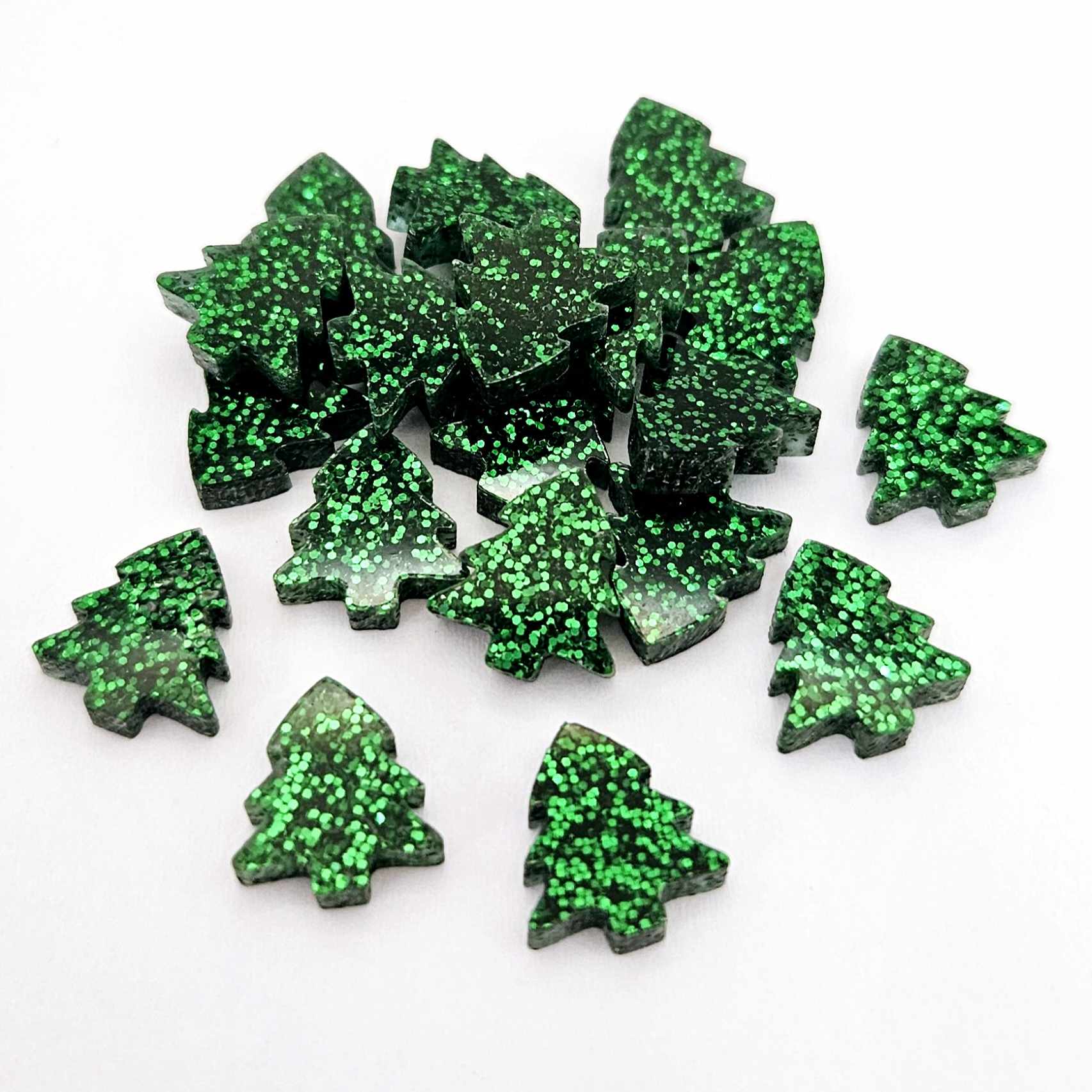12mm green glitter acrylic laser cut kids earring studs blanks craft supplies