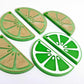 34mm lime green laser cut acrylic engraved lime slice earring dangles blanks craft supplies