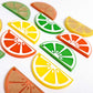 34mm yellow lime green orange laser cut acrylic engraved orange lemon lime slice earring dangles blanks DIY craft supplies summer fruit mixed pack