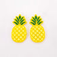 38mm yellow acrylic pineapple earring blanks laser cut engraved paint fill summer fruit DIY craft