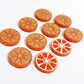 16mm orange laser cut acrylic engraved orange slice earring stud blanks DIY craft supplies paint fill fruit summer citrus