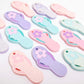 38mm pastel pink purple aqua mixed pack thongs flip flops DIY earring supplies laser cut acrylic dangles blanks summer Australia