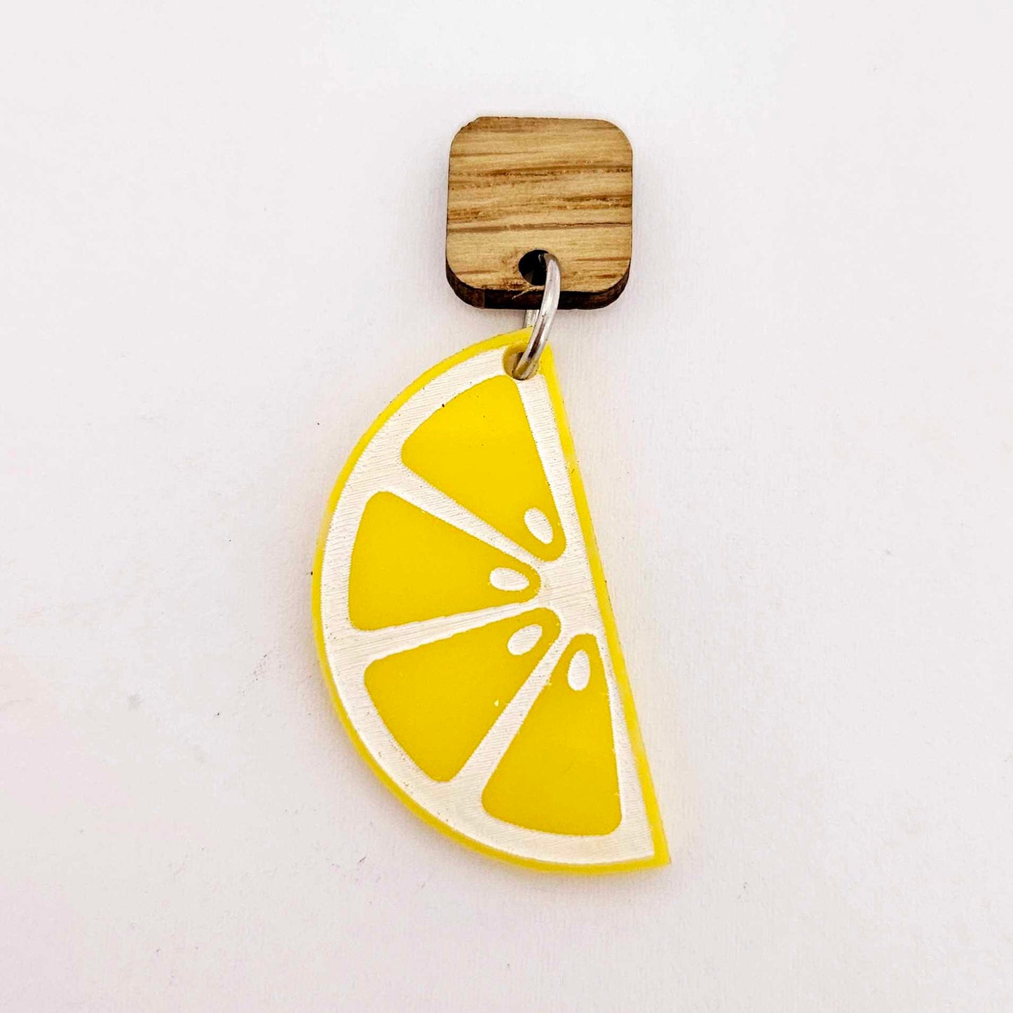 34mm yellow laser cut acrylic engraved lemon slice earring dangles blanks craft supplies