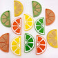 34mm yellow lime green orange laser cut acrylic engraved orange lemon lime slice earring dangles blanks DIY craft supplies summer fruit mixed pack