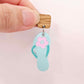 38mm pastel aqua thongs flip flops DIY earring supplies laser cut acrylic dangles blanks summer Australia
