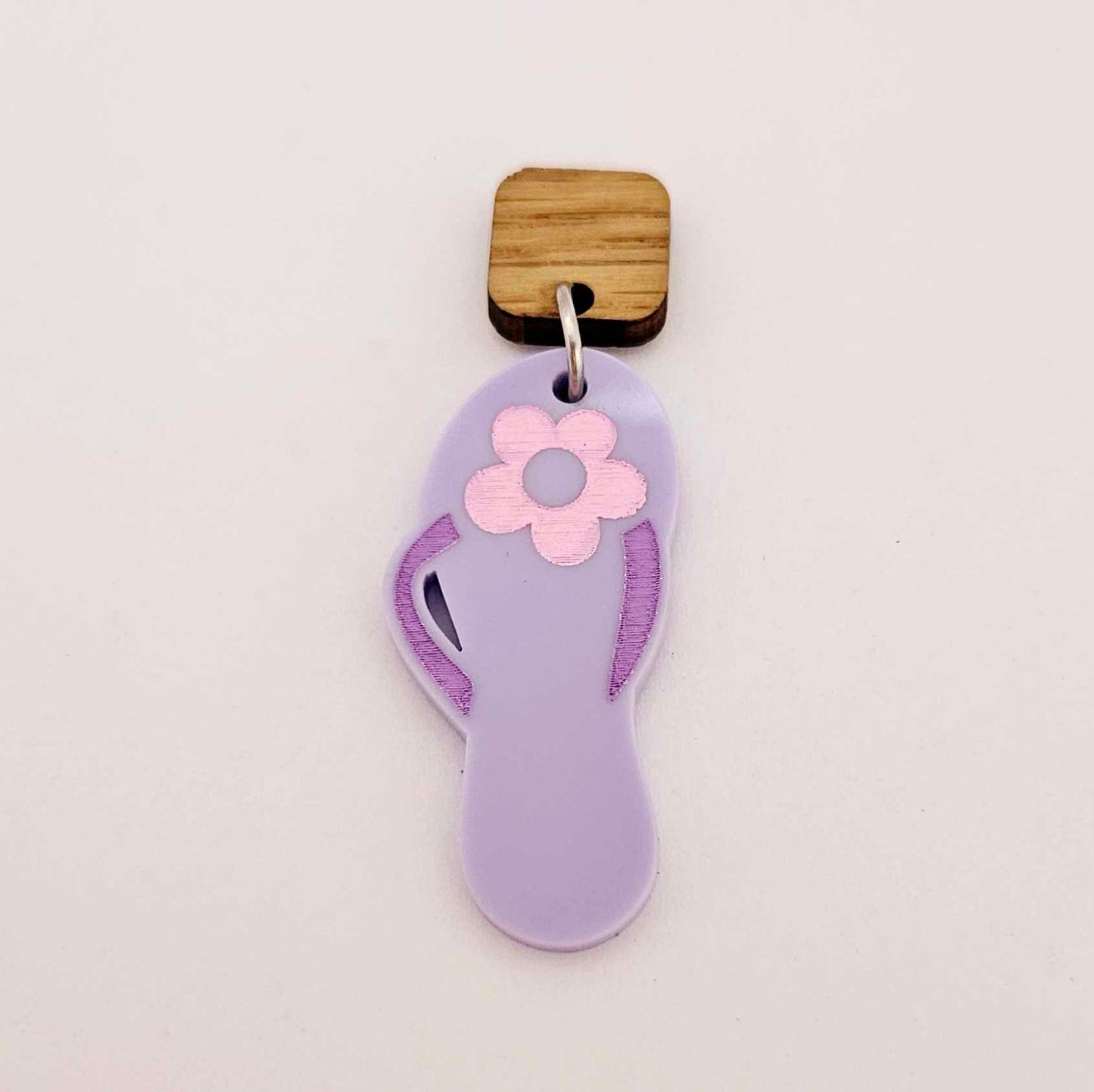 38mm pastel purple thongs flip flops DIY earring supplies laser cut acrylic dangles blanks summer Australia