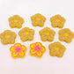 20mm yellow acrylic hibiscus flower DIY earring supplies laser cut studs earring blanks engraved paint fill summer island vibes