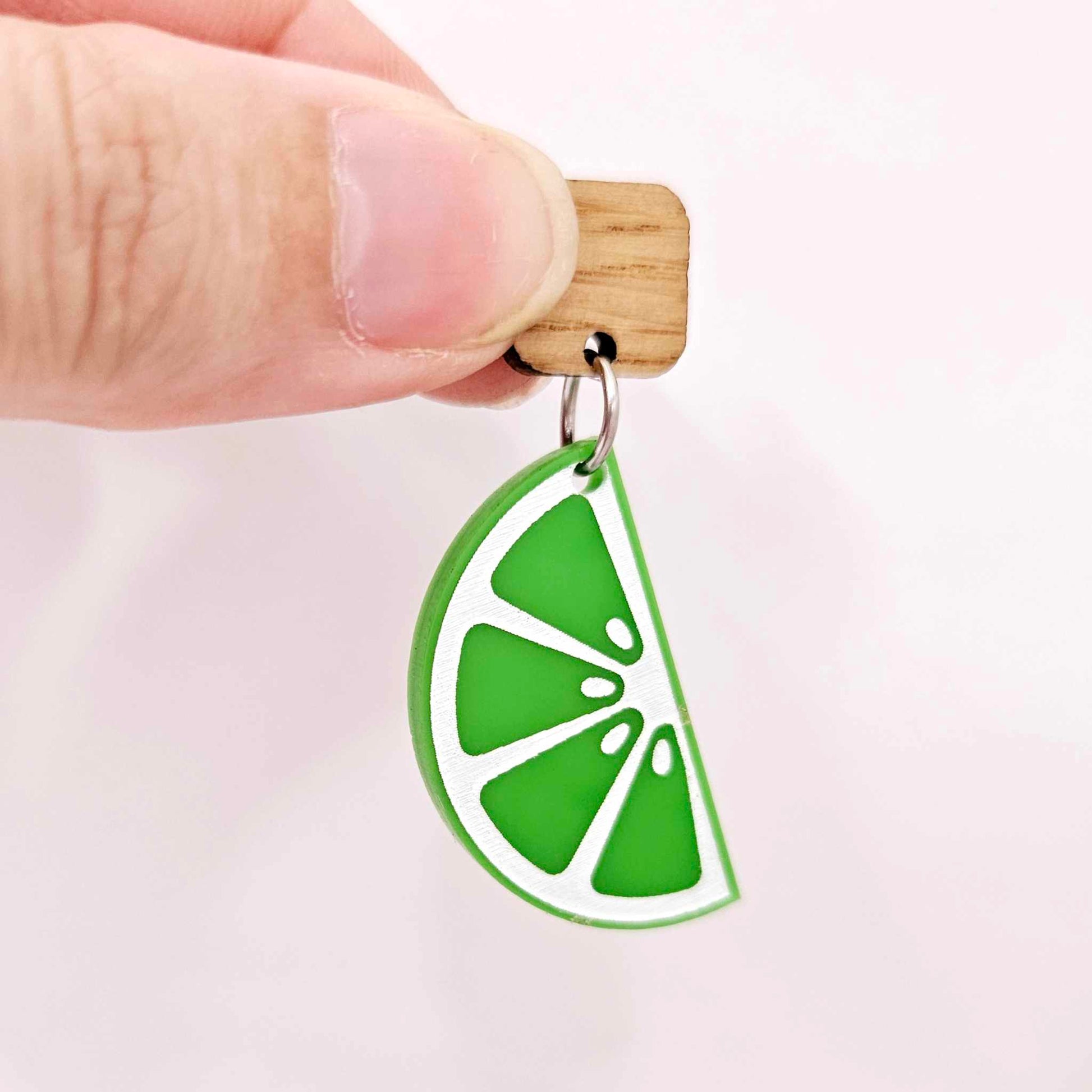 34mm lime green laser cut acrylic engraved lime slice earring dangles blanks craft supplies