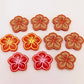 20mm red acrylic hibiscus flower DIY earring supplies laser cut studs earring blanks engraved paint fill summer island vibes