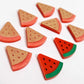 18mm red acrylic watermelon fruit DIY earring laser cut blanks studs summer engraved paint fill