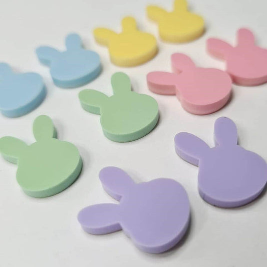 18mm PASTEL Acrylic BUNNIES MIXED PACK