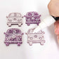 32mm purple glitter Kombi Vans DIY earring supplies laser cut acrylic dangles blanks engraved paint fill summer