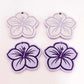 32mm pastel purple acrylic hibiscus flower DIY earring supplies laser cut dangles earring blanks engraved paint fill summer island vibes