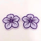 32mm pastel purple acrylic hibiscus flower DIY earring supplies laser cut dangles earring blanks engraved paint fill summer island vibes