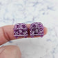 16mm purple glitter Kombi Vans DIY earring supplies laser cut acrylic studs blanks engraved paint fill summer