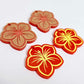 32mm red acrylic hibiscus flower DIY earring supplies laser cut dangles earring blanks engraved paint fill summer island vibes