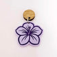 32mm pastel purple acrylic hibiscus flower DIY earring supplies laser cut dangles earring blanks engraved paint fill summer island vibes