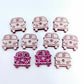 16mm hot pink glitter Kombi Vans DIY earring supplies laser cut acrylic studs blanks engraved paint fill summer