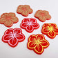 32mm red acrylic hibiscus flower DIY earring supplies laser cut dangles earring blanks engraved paint fill summer island vibes