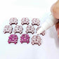 16mm hot pink glitter Kombi Vans DIY earring supplies laser cut acrylic studs blanks engraved paint fill summer