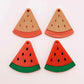30mm red acrylic watermelon fruit DIY earring laser cut blanks dangles summer engraved paint fill