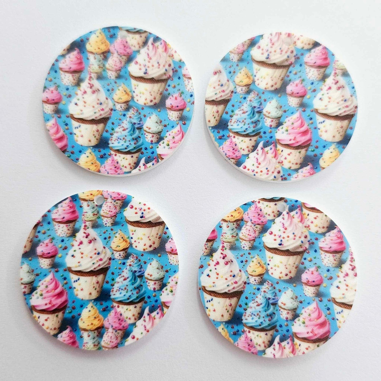 38mm CUPCAKE Acrylic Dangles