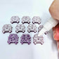 16mm purple glitter Kombi Vans DIY earring supplies laser cut acrylic studs blanks engraved paint fill summer