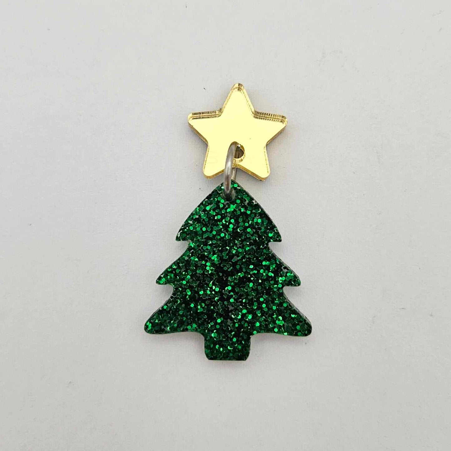 14mm gold mirror star toppers studs DIY earring supplies laser cut acrylic blanks Christmas