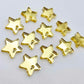 14mm gold mirror star toppers studs DIY earring supplies laser cut acrylic blanks Christmas