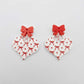35mm cotton candy bows UV printed hearts DIY earring supplies laser cut acrylic dangles blanks Valentine's Day