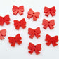 solid red bows ribbon Christmas Valentine's Day DIY earring supplies laser cut acrylic dangles blanks accompaniments
