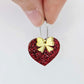 25mm red glitter hearts DIY earring supplies laser cut acrylic dangles blanks Valentine's Day