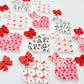 35mm UV printed hearts bows ribbon red pink white black DIY earring supplies laser cut acrylic dangles blanks Valentine's Day mixed pack