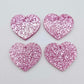 25mm pink glitter hearts DIY earring supplies laser cut acrylic dangles blanks Valentine's Day