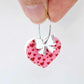 25mm pink and red hearts UV printed hearts bows DIY earring supplies laser cut acrylic dangles blanks Valentine's Day