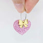 25mm pink glitter hearts DIY earring supplies laser cut acrylic dangles blanks Valentine's Day