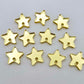 14mm gold mirror star toppers studs DIY earring supplies laser cut acrylic blanks Christmas