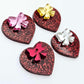 25mm red glitter hearts DIY earring supplies laser cut acrylic dangles blanks Valentine's Day