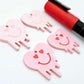 35mm pastel pink acrylic melting hearts DIY earring supplies blanks laser cut engraved paint fill Valentine's Day