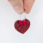 25mm red glitter hearts DIY earring supplies laser cut acrylic dangles blanks Valentine's Day