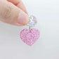 25mm pink glitter hearts DIY earring supplies laser cut acrylic dangles blanks Valentine's Day