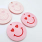 32mm pastel pink acrylic heart eye emoji DIY earring supplies dangles blanks laser cut engraved paint fill Valentine's Day
